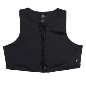 Good American Sports Bra Crop Top Black Size 7 (4X) NWT